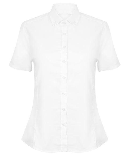 Women's modern short sleeve Oxford shirt