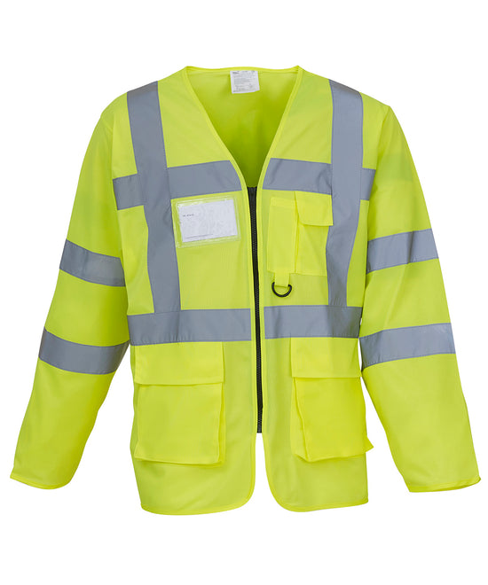 Hi-vis executive long sleeve waistcoat (HVJ800)