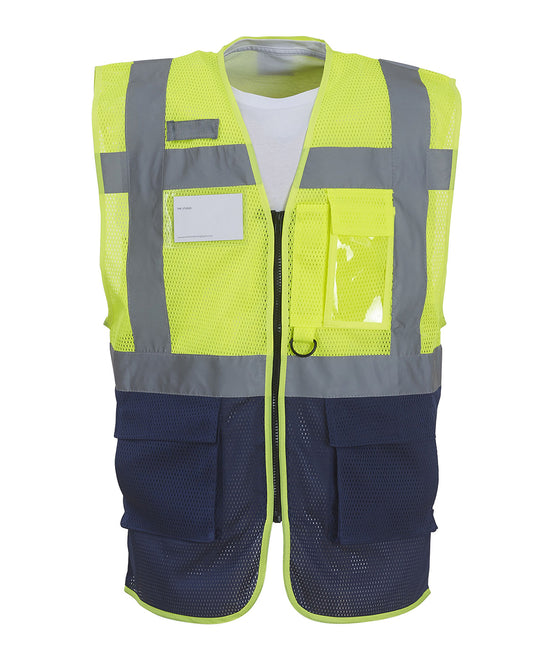 Hi-vis top cool open-mesh executive waistcoat (HVW820)