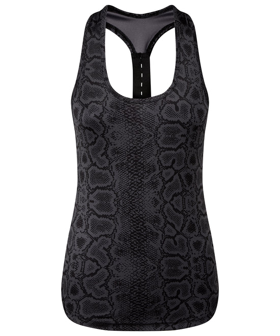 Women's TriDri® performance strap back animal printed vest