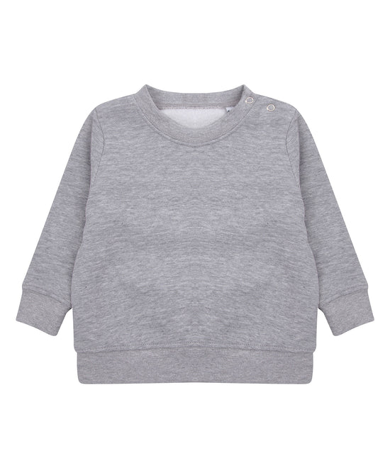 Crew neck sweatshirt with shoulder poppers