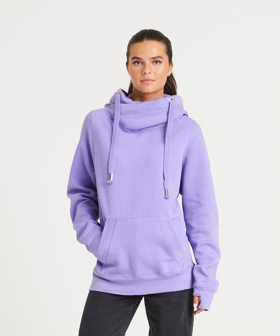 Cross neck hoodie