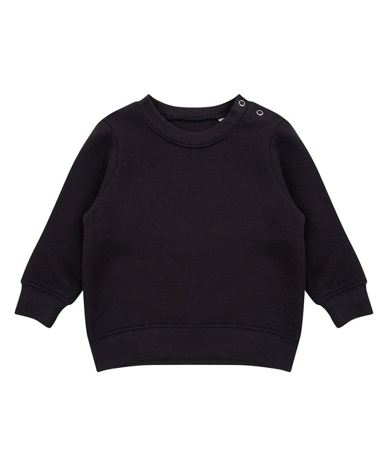 Crew neck sweatshirt with shoulder poppers