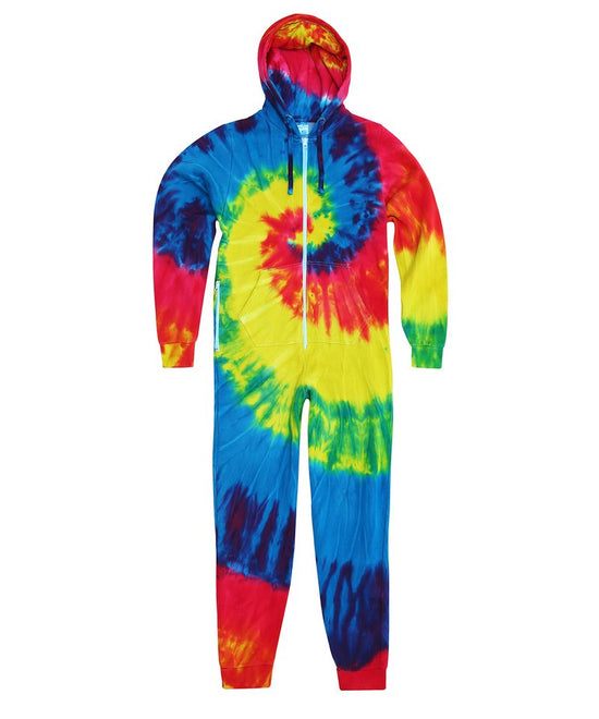 Kids rainbow tie-die all-in-one