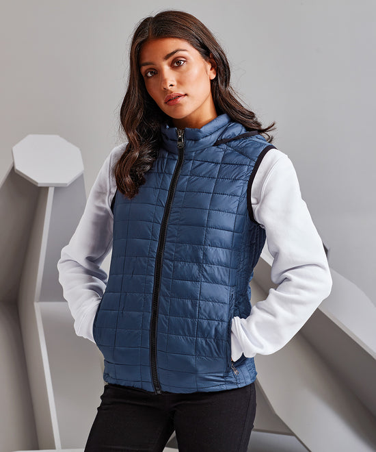 Women's honeycomb hooded gilet