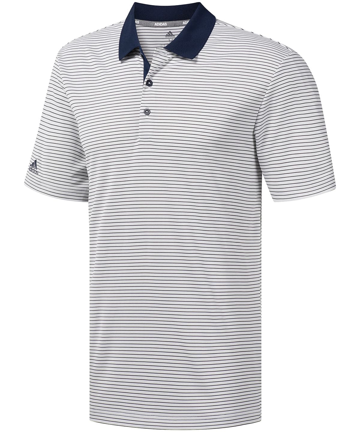 White/Navy - 2-colour stripe polo