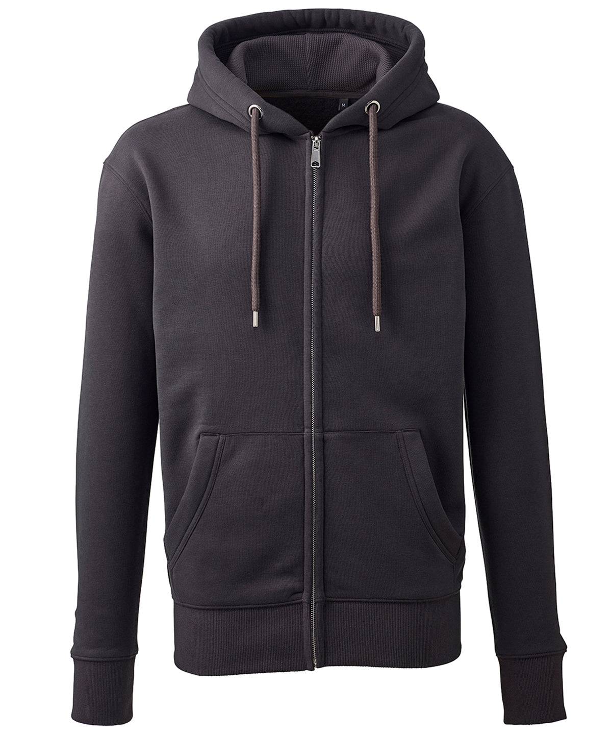 Load image into Gallery viewer, Charcoal - Men&amp;#39;s Anthem full-zip hoodie
