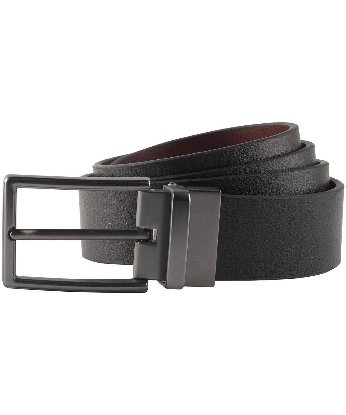 Black/Brown - Men's two-way leather belt