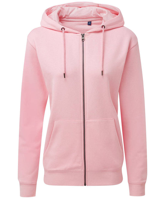 Load image into Gallery viewer, Soft Pink - Women&amp;#39;s zip-through organic hoodie

