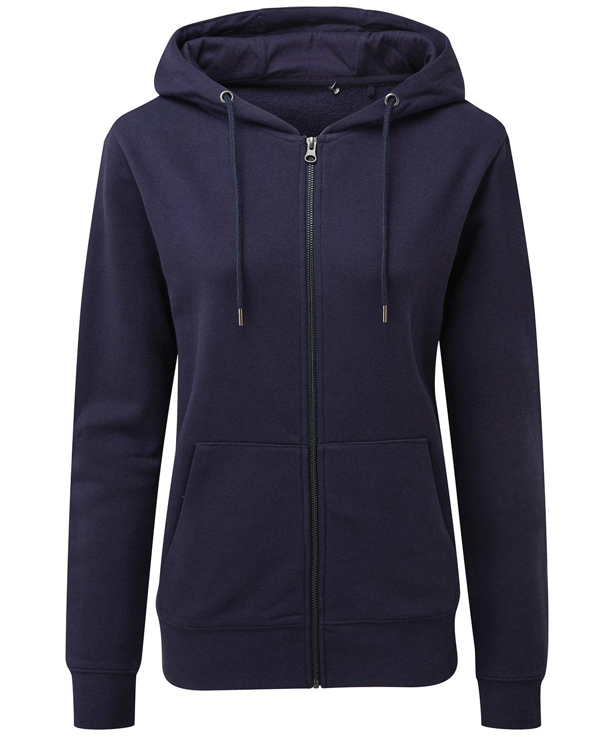 Load image into Gallery viewer, Navy - Women&amp;#39;s zip-through organic hoodie
