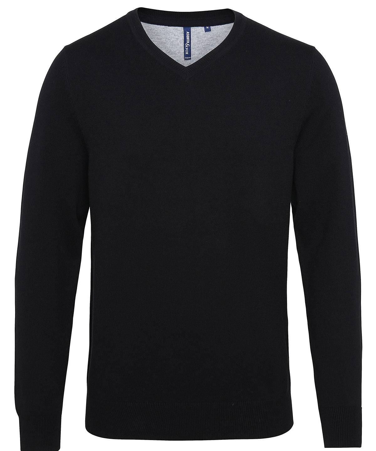 Load image into Gallery viewer, Black - Men&amp;#39;s cotton blend v-neck sweater

