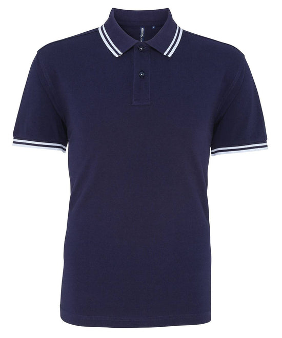 Load image into Gallery viewer, Navy/White - Men&amp;#39;s classic fit tipped polo
