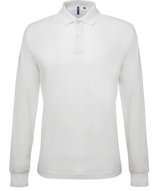 Load image into Gallery viewer, White - Men&amp;#39;s classic fit long sleeved polo
