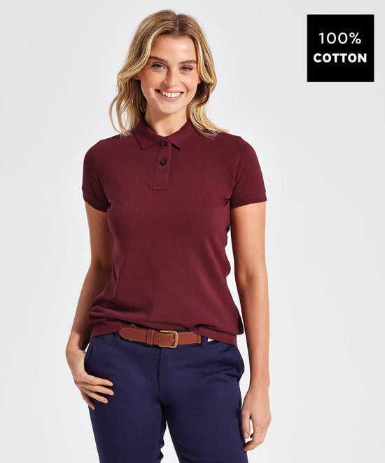 Burgundy - Women's polo