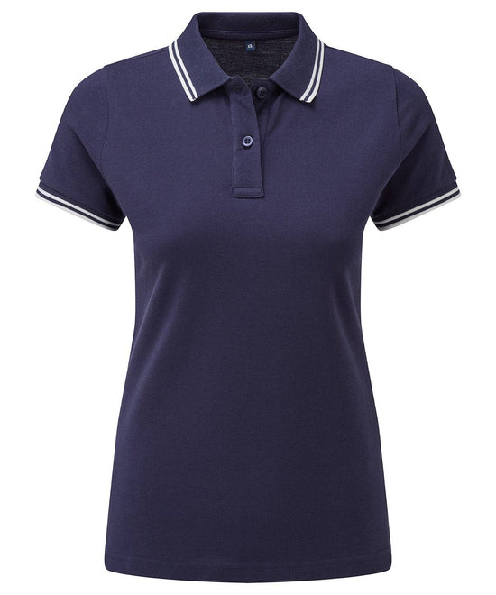 Navy/White - Women's classic fit tipped polo