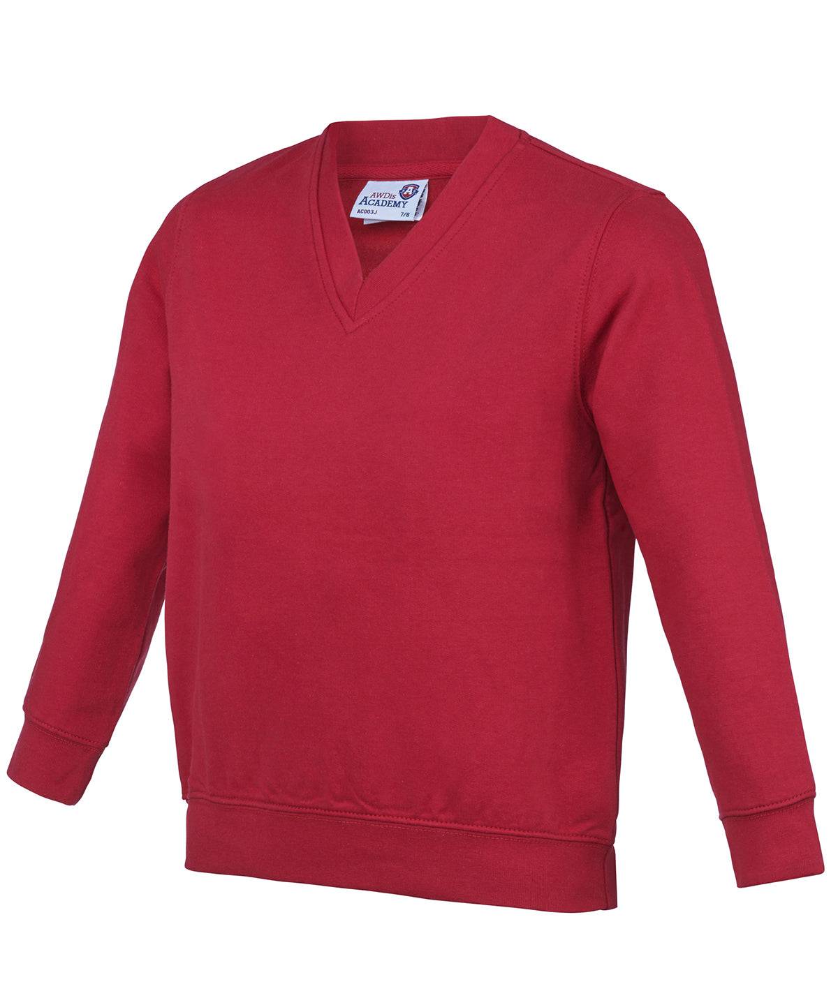 Academy Red - Kids Academy v-neck sweatshirt