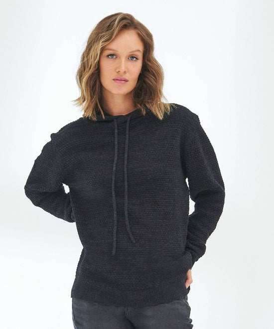 Charcoal/Black - Iguazu regen knitted hoodie