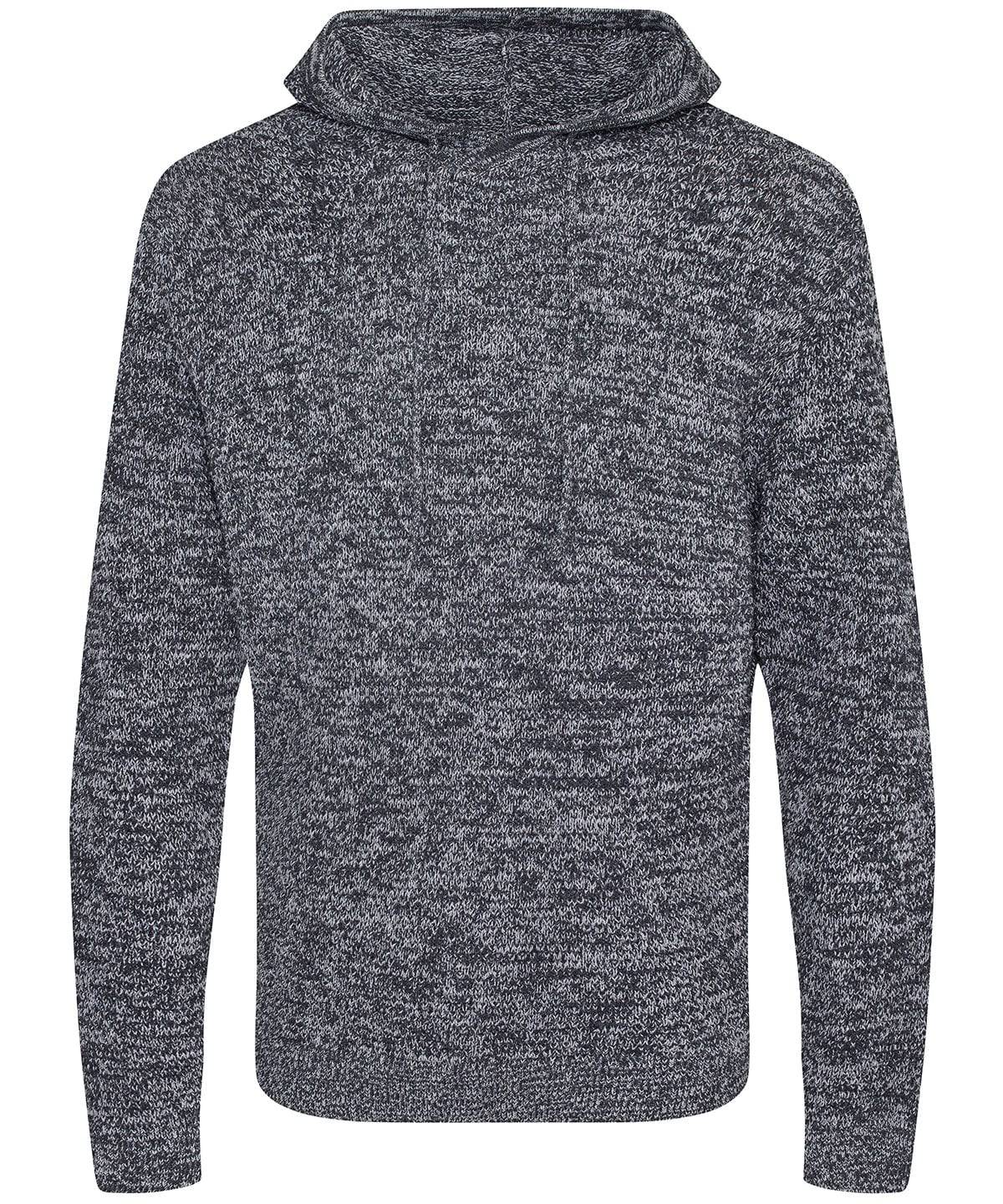 Heather/Charcoal - Iguazu regen knitted hoodie