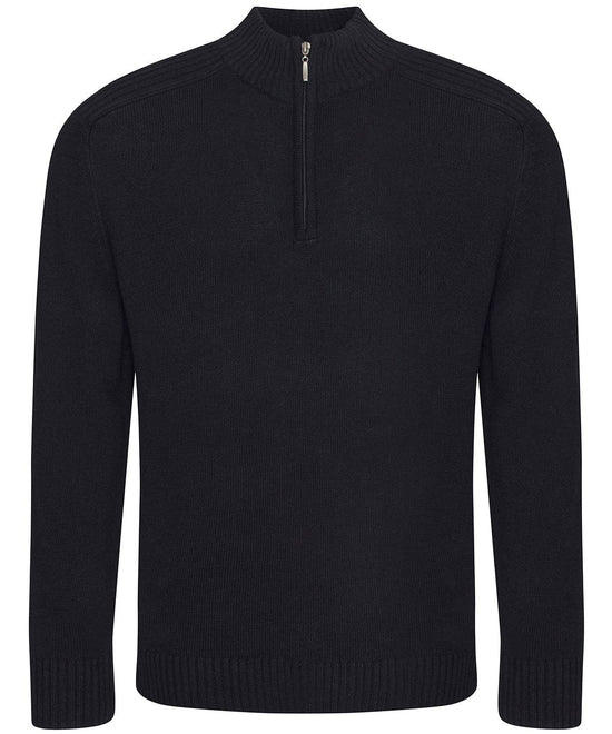 Black - Wakhan ¼ regen zip knit sweater