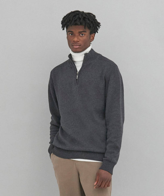 Black - Wakhan ¼ regen zip knit sweater