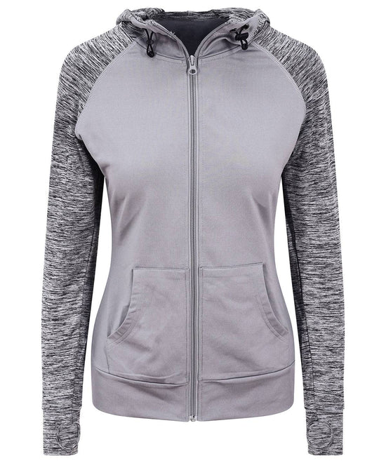 Grey/Grey Melange - Women's cool contrast zoodie