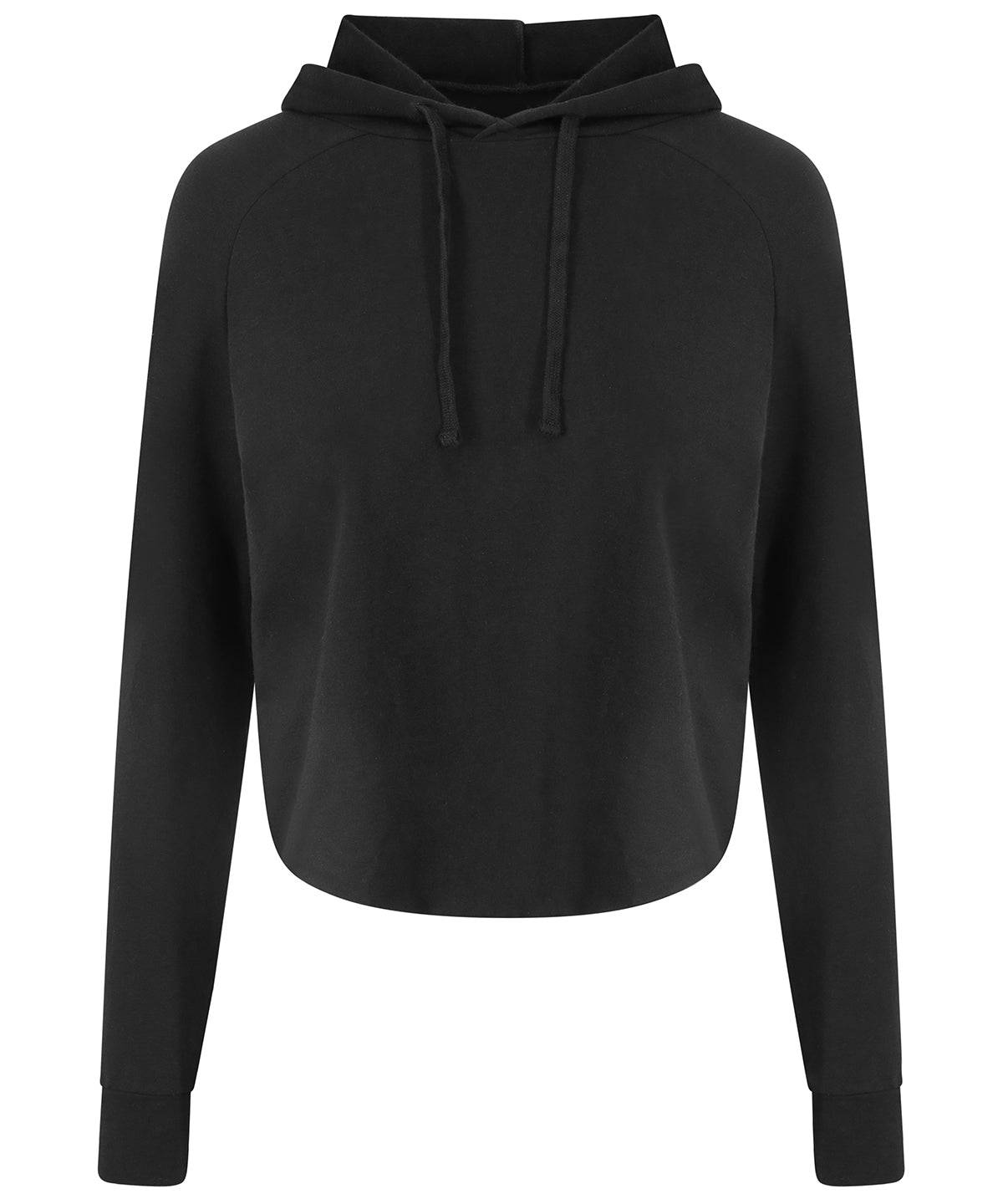 Jet Black - Women's cross back hoodie