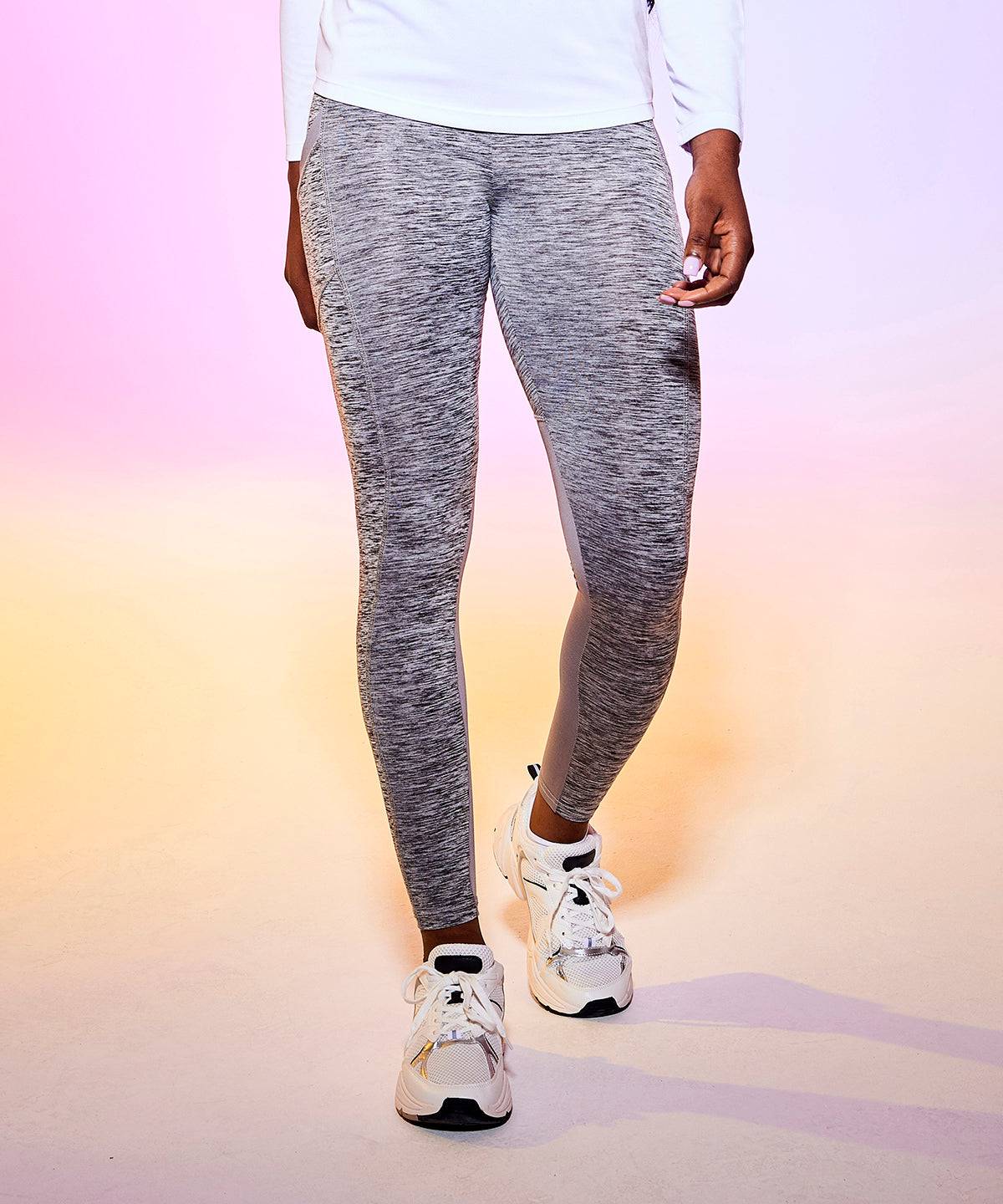 Grey Melange/Grey - Women's cool dynamic leggings