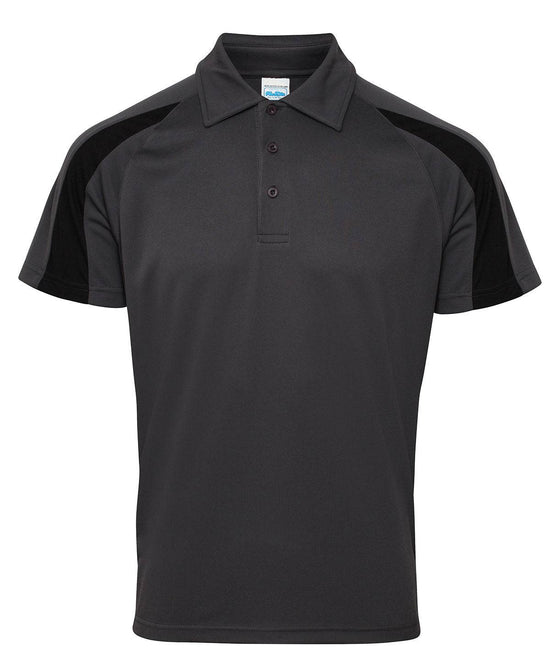 Charcoal/Jet Black - Contrast cool polo