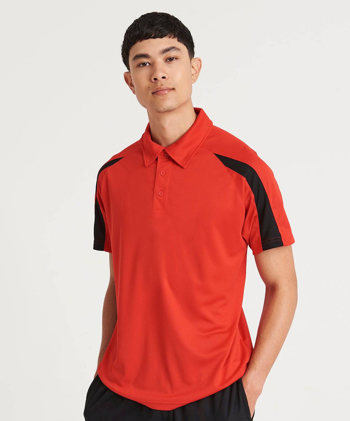 Charcoal/Jet Black - Contrast cool polo