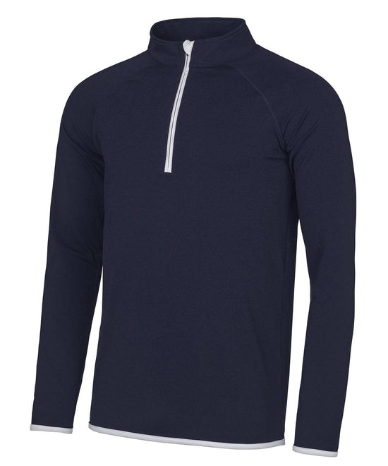 French Navy/Arctic White - Cool ½ zip sweatshirt