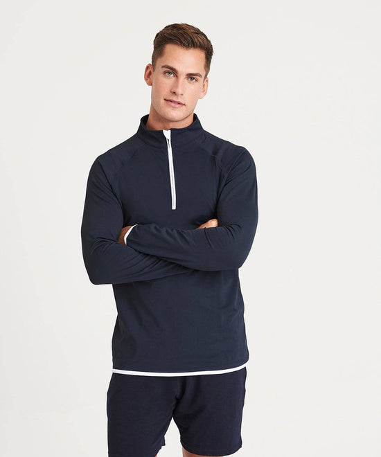 French Navy/Arctic White - Cool ½ zip sweatshirt