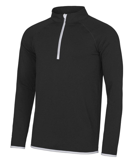 Jet Black/Arctic White - Cool ½ zip sweatshirt