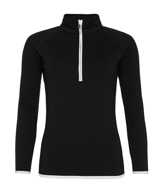 Jet Black/Arctic White - Women's cool ½ zip sweatshirt