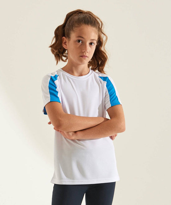 Arctic White/Fire Red - Kids contrast cool T