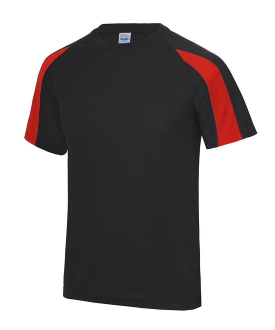 Jet Black/Fire Red - Kids contrast cool T