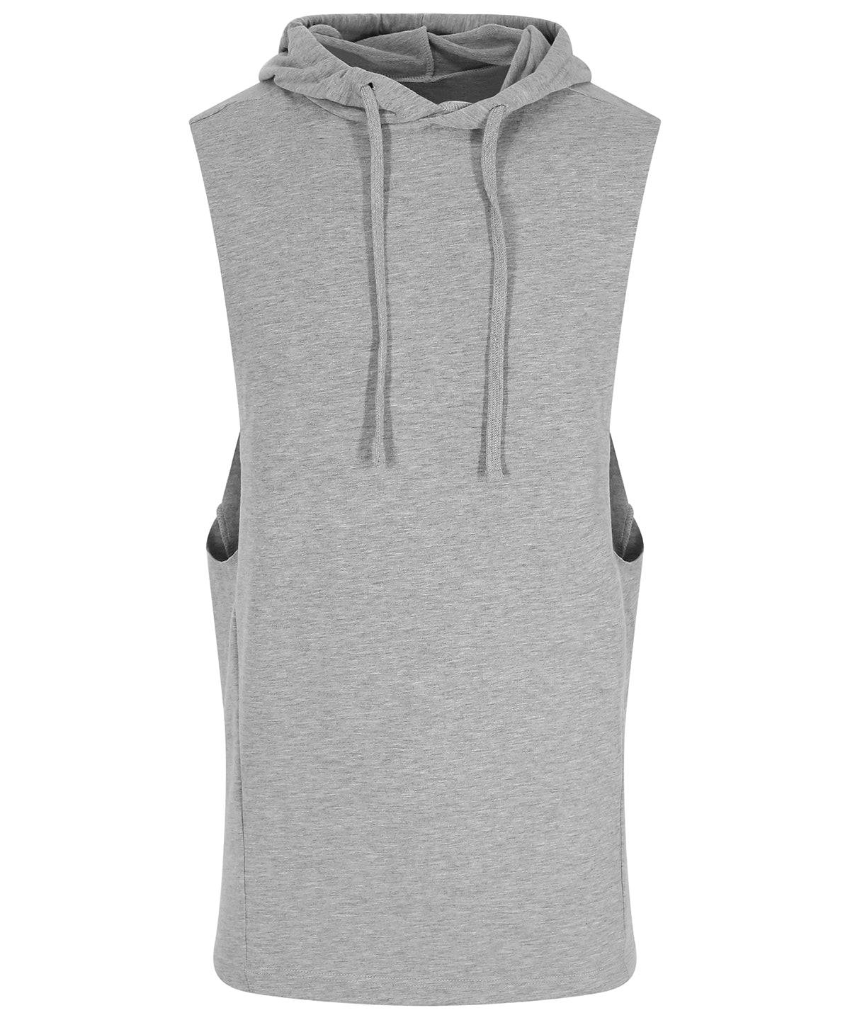 Sports Grey - Urban sleeveless muscle hoodie