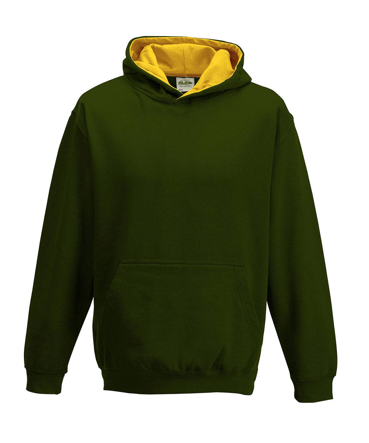 Load image into Gallery viewer, Forest Green/Gold - Kids varsity hoodie

