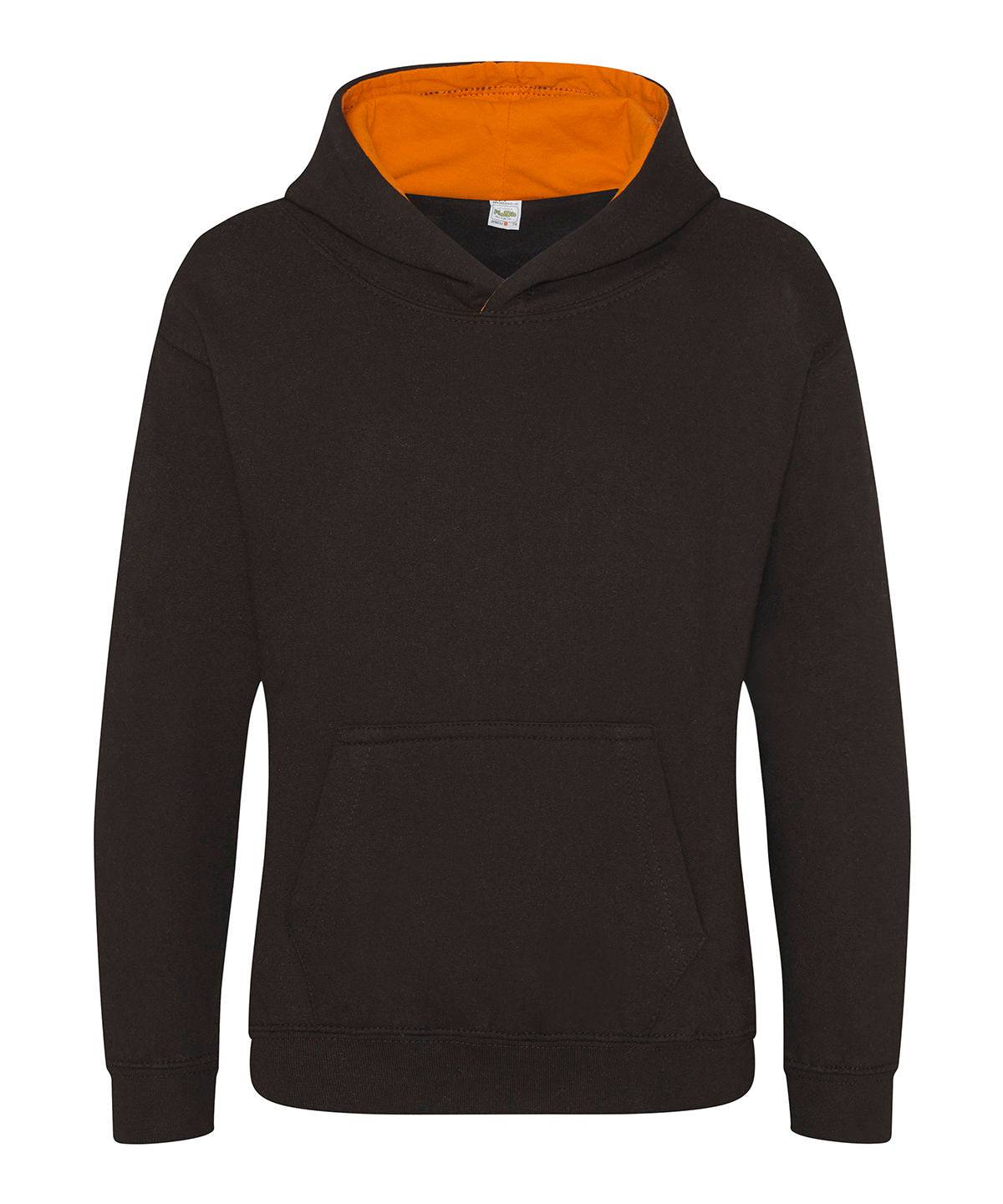 Jet Black/Orange Crush - Kids varsity hoodie