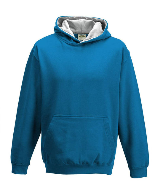 Sapphire Blue/Heather Grey - Kids varsity hoodie