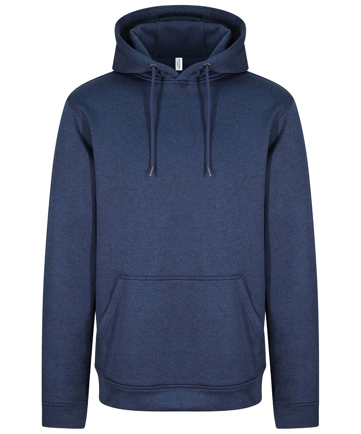 Blue Melange - Sports polyester hoodie