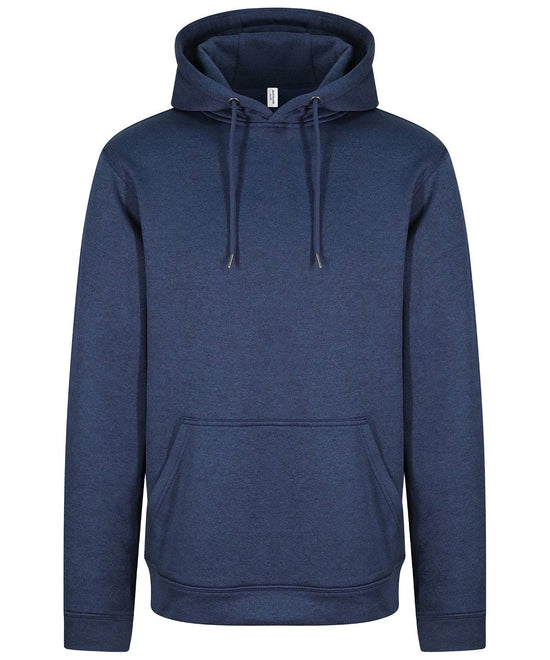 Blue Melange - Sports polyester hoodie