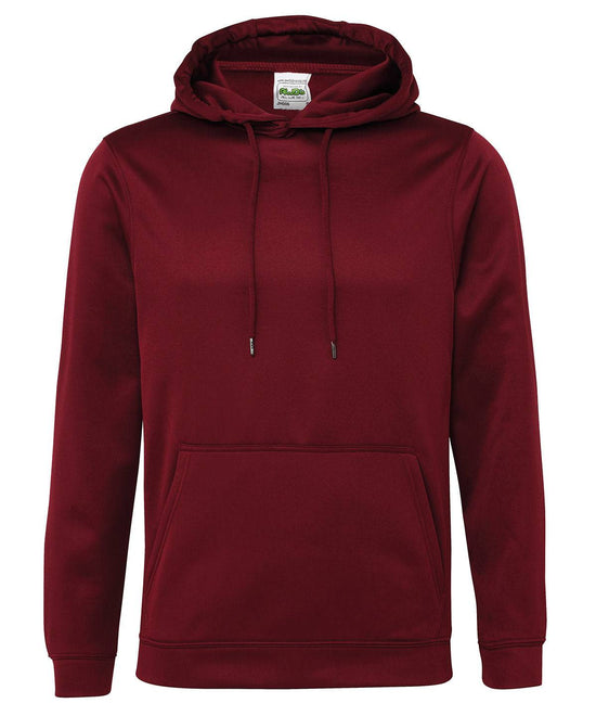 Burgundy - Sports polyester hoodie