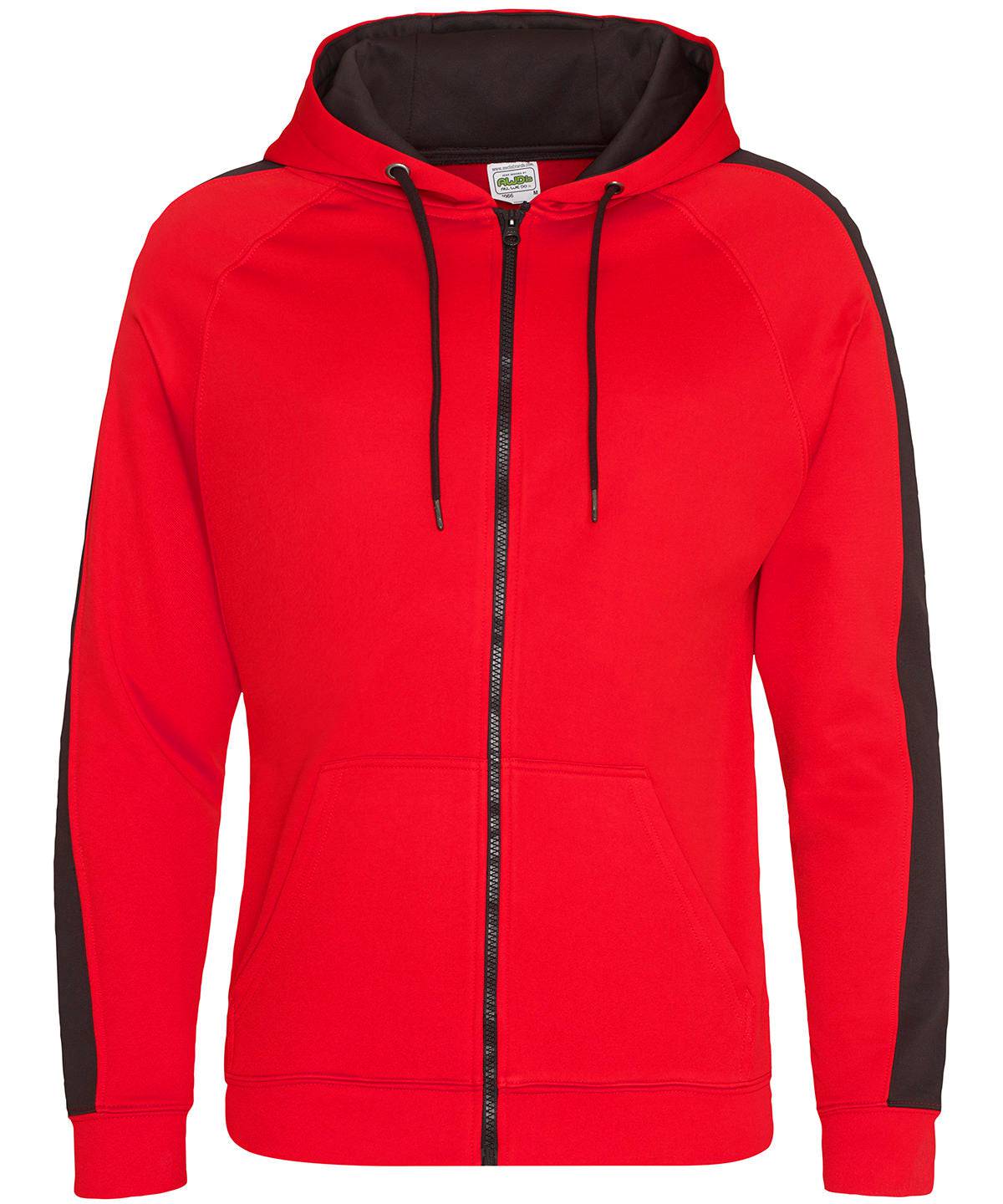 Fire Red/Jet Black - Sports polyester zoodie