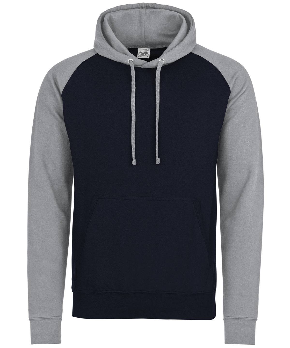 Oxford Navy/Heather Grey - Baseball hoodie