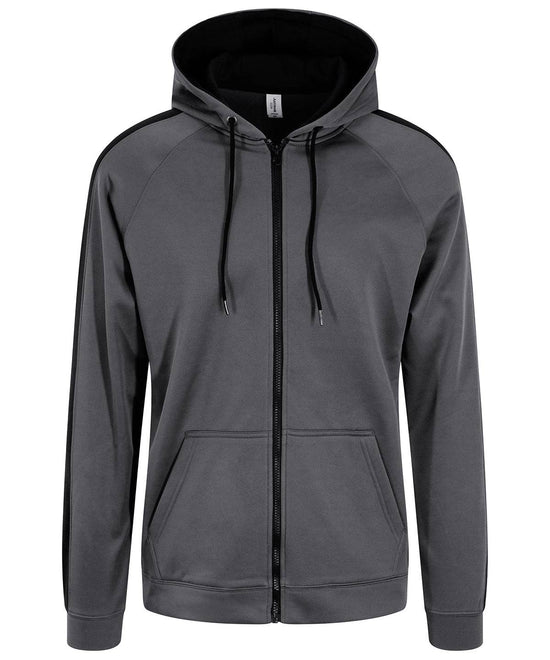 Steel Grey/Jet Black - Sports polyester zoodie