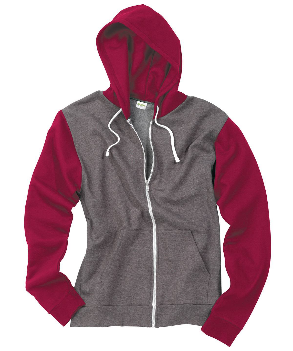 Charcoal Grey/Burgundy - Retro zoodie