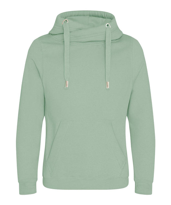 Dusty Green - Cross neck hoodie