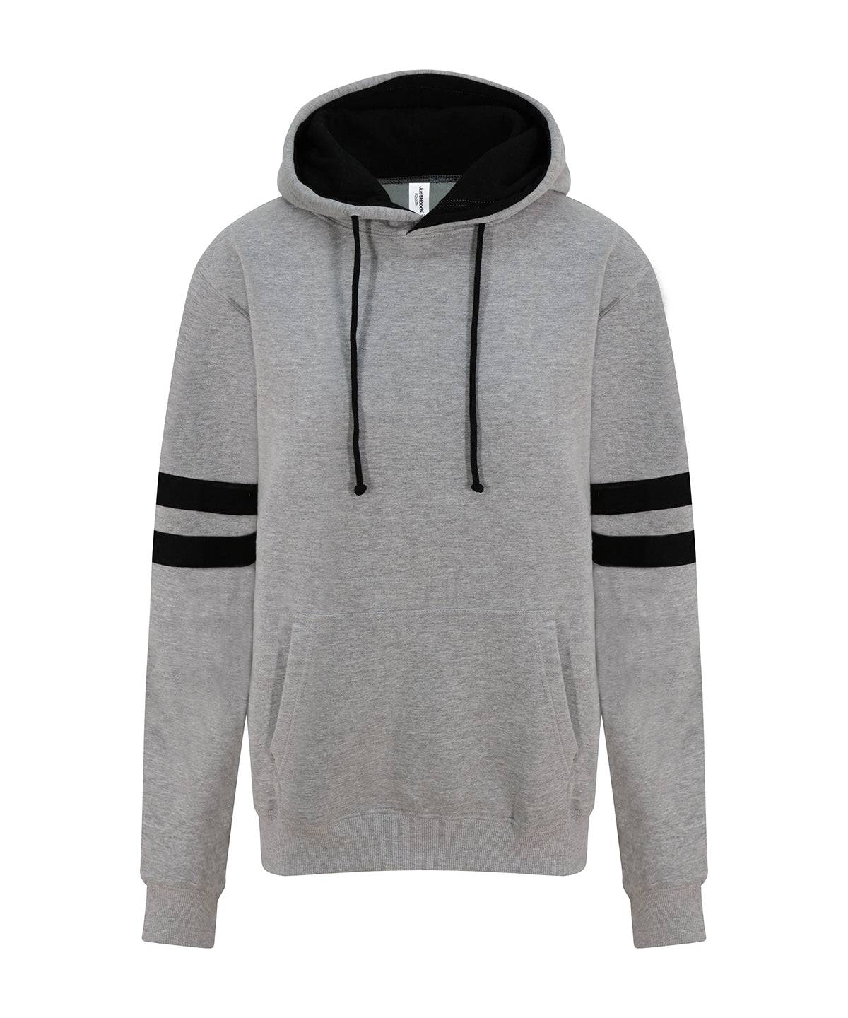 Heather Grey/Deep Black - Game day hoodie