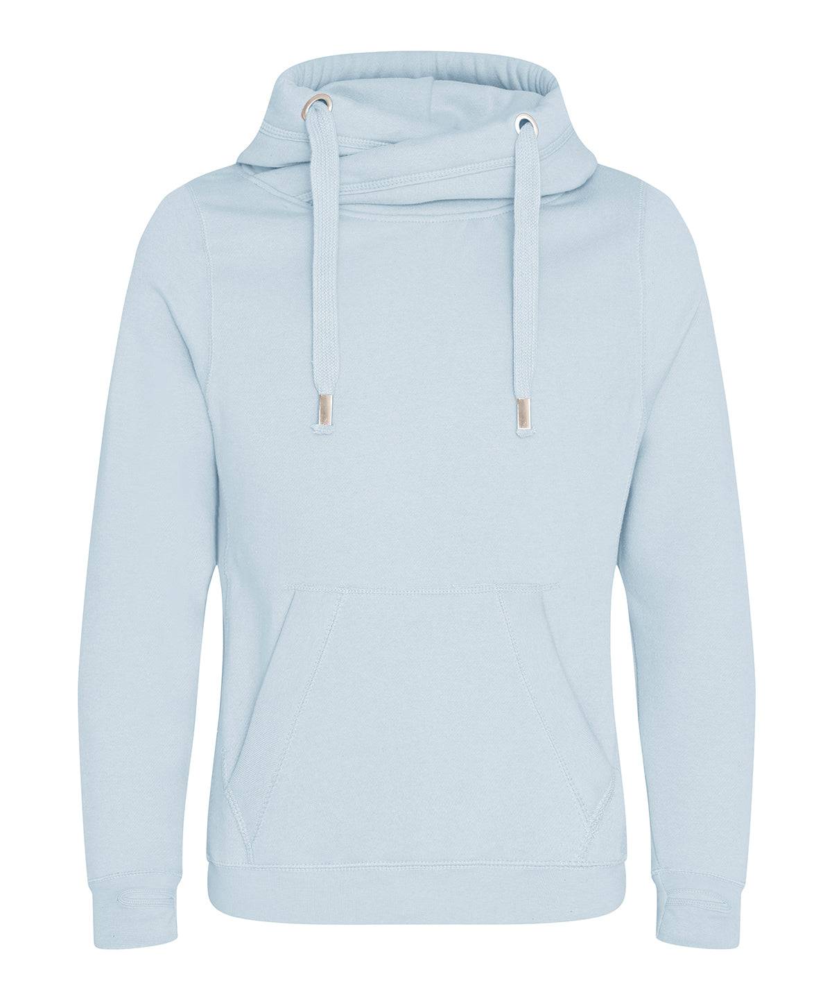 Sky Blue - Cross neck hoodie