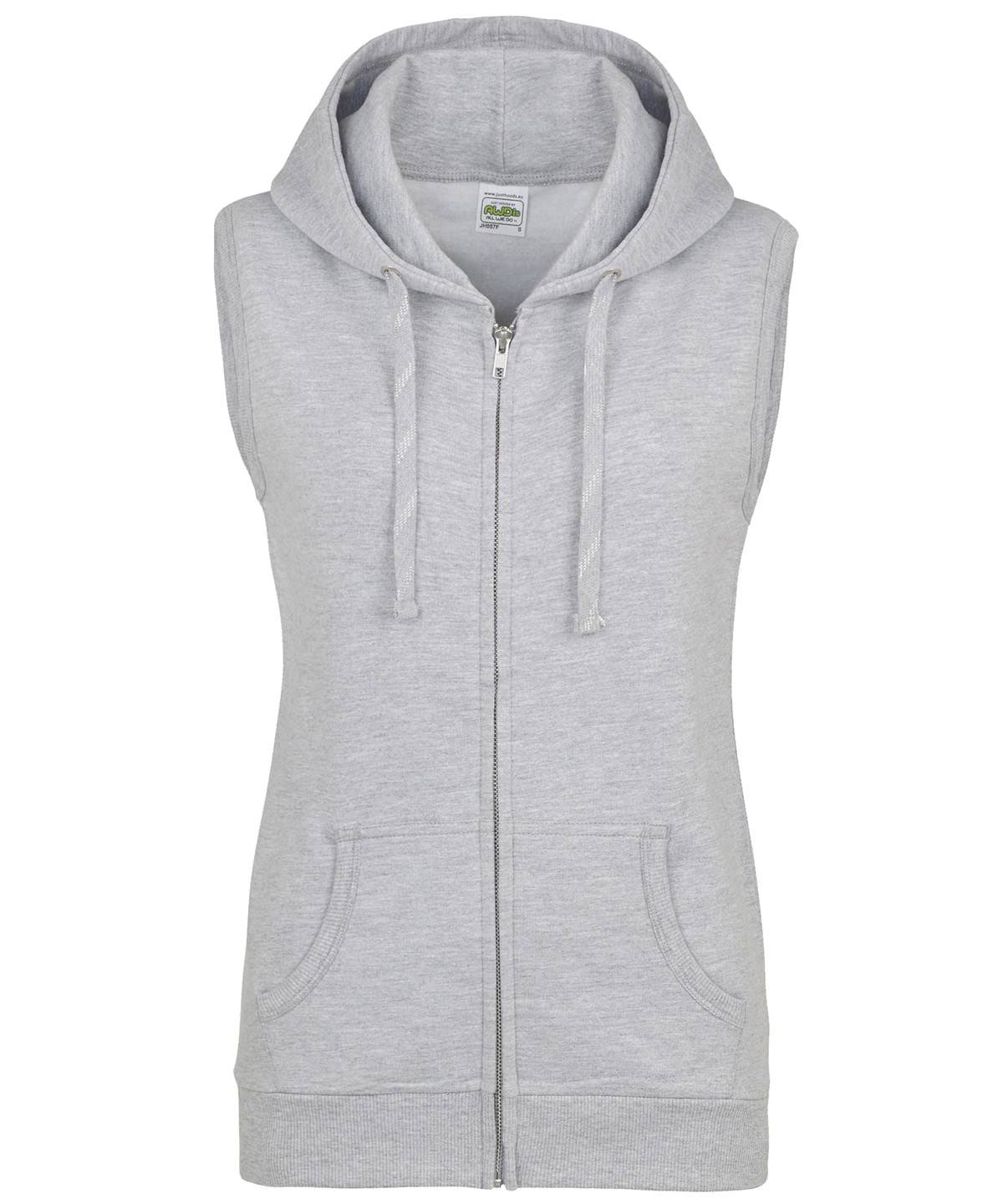 Heather Grey - Women's sleeveless zoodie